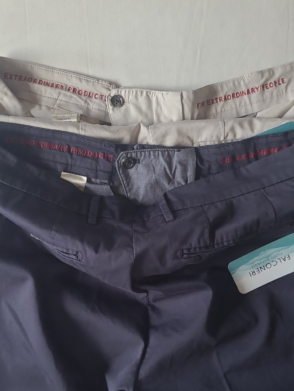 Set of 2 Straight-Fit Chino Pants. Light Gray & Navy Both 38X32. NWT. - Picture 16 of 16